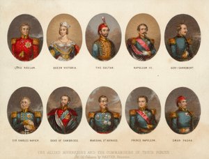 Alliierte Souveräne und Militärkommandanten des Krimkriegs von George (after) Baxter