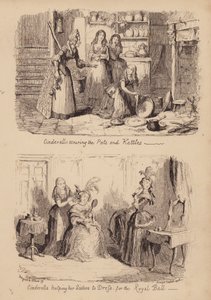 Aschenputtel und der gläserne Schuh von George (after) Cruikshank