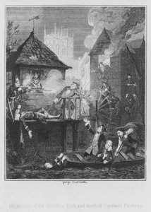 Zerstreuung des Jakobitenclubs und Tod von Cordwell Firebras von George (after) Cruikshank