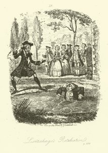Illustration für Humphry Clinker von Tobias Smollett (Gravur) von George (after) Cruikshank
