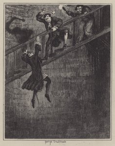 Illustration für Jack Sheppard (Gravur) von George (after) Cruikshank