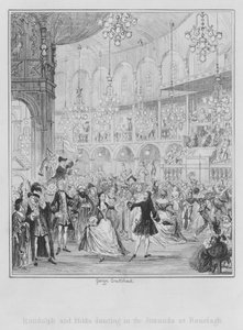 Randulph und Hilda tanzen in der Rotunde von Ranelagh von George (after) Cruikshank