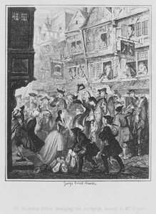 Sir Bulkeley Price bringt das Hypothekengeld zu Mr. Scarve von George (after) Cruikshank