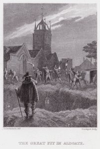 Die große Grube in Aldgate von George (after) Cruikshank