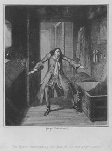 Der Geizhals entdeckt den Verlust des Hypothekengeldes von George (after) Cruikshank