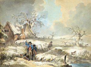Schnepfenjagd, geätzt von Thomas Rowlandson, veröffentlicht von J. Harris von George (after) Morland