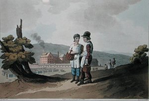 Fabrikskinder, aus `Costume of Yorkshire