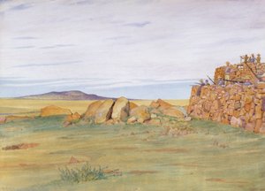 Soldaten verteidigen Rhenoster Kop im Burenkrieg von George, 9th Earl of Carlisle Howard