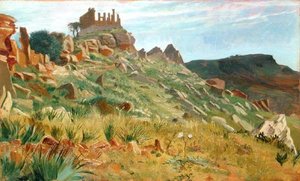 Tempel der Juno Lacina, Agrigent, Sizilien von George 9th Earl of Carlisle Howard