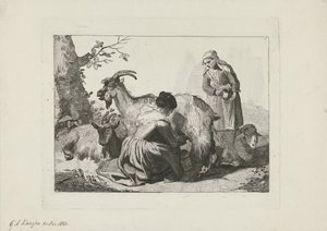 Ziegen melken von George Andries Karsen