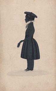 Silhouette eines unbekannten Jungen, ganz links, 1827-44