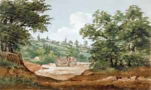 Blick von den Ausgrabungen des Highgate-Tunnels, London, 1812 von George Arnald