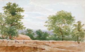 Blick von den Ausgrabungen des Highgate-Tunnels, London, 1812