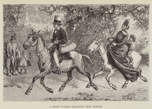 Ein Sklavenhändler kehrt vom Markt zurück von George Augustus Sala