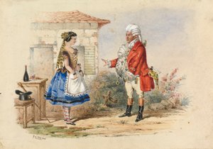 Adina und Dr. Dulcamara, Szene aus Donizettis Elisir d