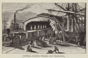 Central Pacific Wharf, San Francisco von George Augustus Sala