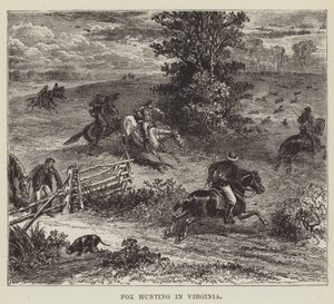 Fuchsjagd in Virginia von George Augustus Sala