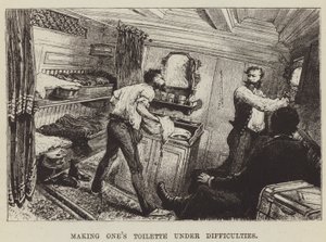 Toilette unter schwierigen Bedingungen von George Augustus Sala
