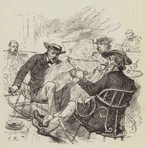 Zeitungen lesen, Schaukelstühle von George Augustus Sala
