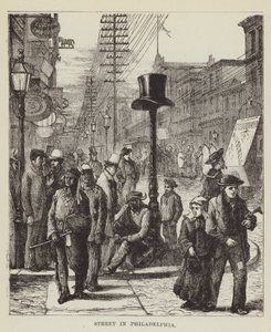 Straße in Philadelphia von George Augustus Sala
