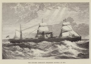 Das Dampfschiff Scythia der Cunard Company auf See von George Augustus Sala