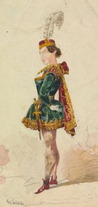 Frau in Kostüm von George Augustus Sala