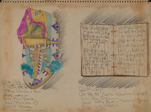 Mokassin und Schreibbuch von George B. Wally