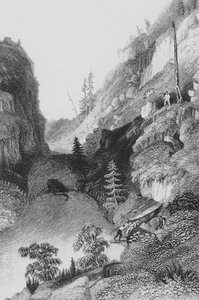 Portage im Hoarfrost River, 1836 von George Back