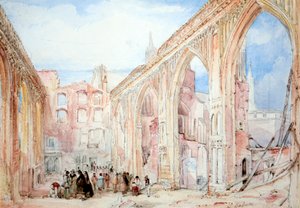 Überreste des House of Commons nach dem Brand im November 1834 von George Balmer