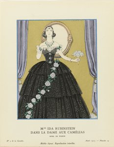 Mme Ida Rubinstein in La Dame aux Camélias, Gazette du Bon Ton, 1923 von George Barbier