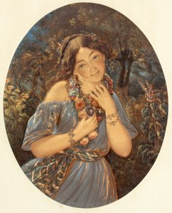Flora, auch genannt Flora das Zigeunermädchen von George Baxter