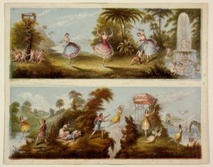 Pas des Trois und Feenszenen (aus Set von Nadelabdrücken) von George Baxter