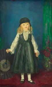 Anne mit einem japanischen Sonnenschirm von George Bellows