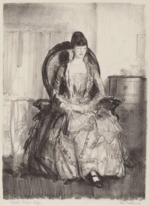 Dame mit einem Fächer von George Bellows