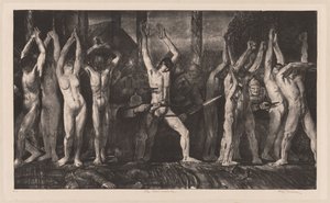 Die Barrikade, Zweiter Stein von George Bellows