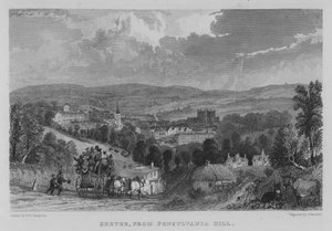 Exeter, von Pensylvania Hill (Gravur) von George Bryant Campion