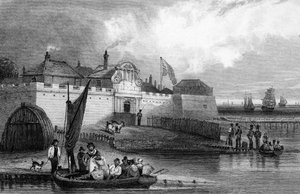 Tilbury Fort, Essex, graviert von Henry Adlard, ca. 1832