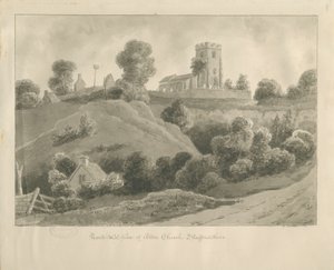 Alton Kirche: Sepiazeichnung, 1841