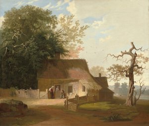Landschaft mit Hütte, 1845 von George Caleb Bingham