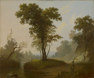 Landschaft mit Fischer von George Caleb Bingham