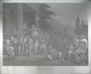 Stahlplatte für „Die Kreiswahl“ von George Caleb Bingham