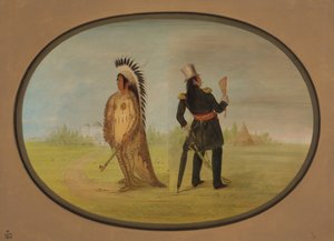 Assinneboine-Häuptling vor und nach der Zivilisation, 1861-1869 von George Catlin