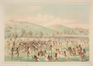 Ballspiel, pl. 23 aus dem nordamerikanischen Indianer-Portfolio