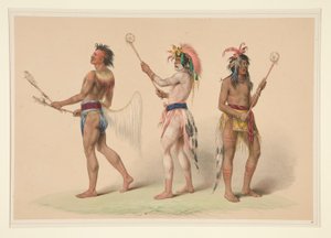 Ballspieler, Tafel 21 aus dem Nordamerikanischen Indianer-Portfolio