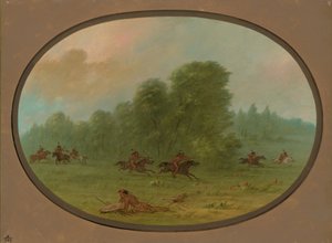 Schlacht zwischen den Jiccarilla Apachen und Comanchen, 1861-1869 von George Catlin