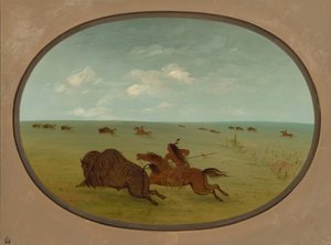 Büffeljagd, Sioux-Indianer, Oberer Missouri