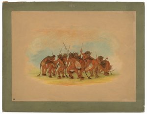 Büffeltanz - Mandan von George Catlin