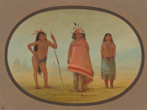 Häuptling der Cochimtee, seine Frau und ein Krieger, 1855-1869 von George Catlin
