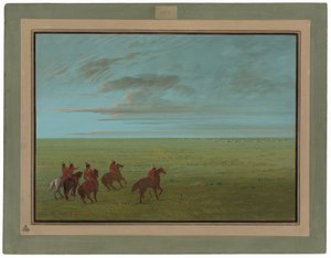 Connibos auf der Jagd nach Wildpferden von George Catlin