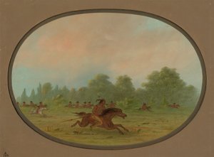 Defilee einer Camanchee-Kriegspartei, 1861-1869 von George Catlin